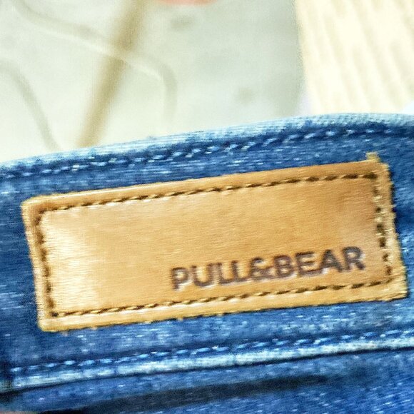 WOMEN'S BULL&BEAR DENIM SKINNY JEANS WITH BOOTSTRAPS WOMENS SIZE 8 (EUR 36) - Picture 4 of 5